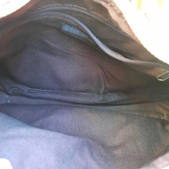 Vintage Y2K Nine West Woven Hobo Shoulder Bag Purse Taupe Retro Boho - Picture 10 of 12